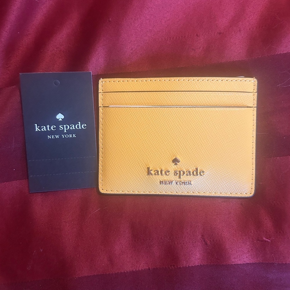 Kate Spade Vibrant Yellow Card Holder - Picture 1 of 8